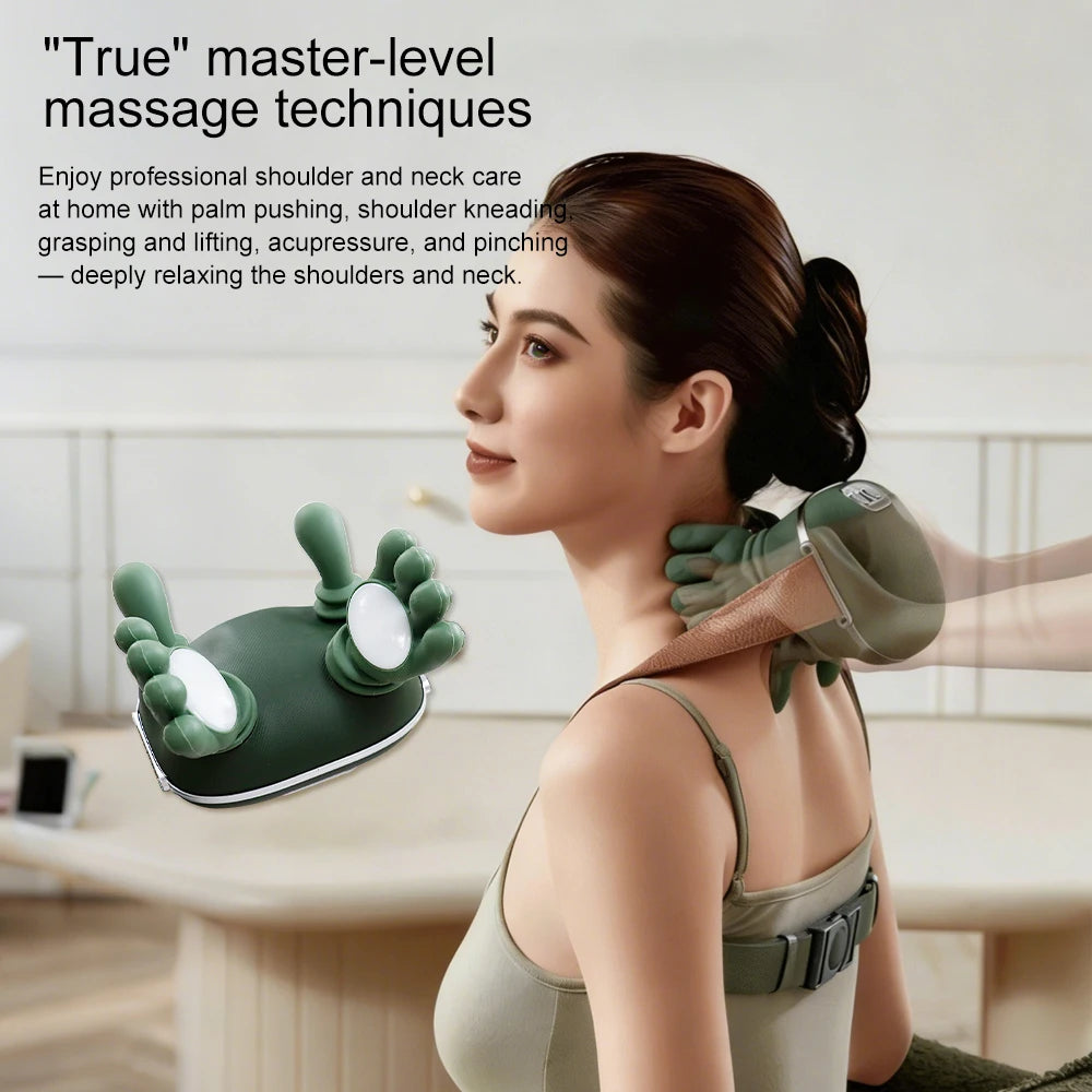 Bionic Finger Neck Cervical Kneading Massage Shawl Brushless Motor Neck masajeador Neck Shoulder Trapezius Muscle Relax Massager