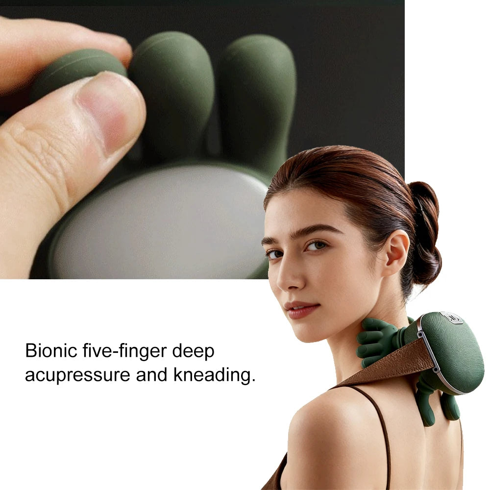 Bionic Finger Neck Cervical Kneading Massage Shawl Brushless Motor Neck masajeador Neck Shoulder Trapezius Muscle Relax Massager